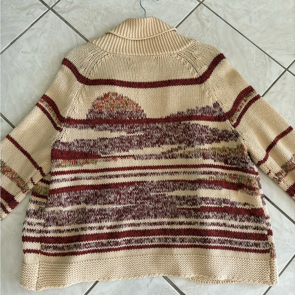 The Great. Sunset Landscape Lodge Cardigan Sweater - Picture 5 of 8